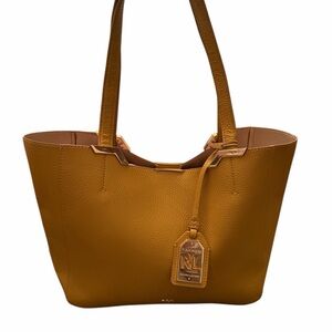 Ralph Lauren Mustard Leather Tote